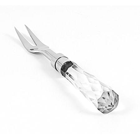 Barski フォークカトラリーセット フルーツ用 デザートケーキ 前菜テイスティングフォーク ステンレススチール クリスタルハンドル付き 長さ5.7