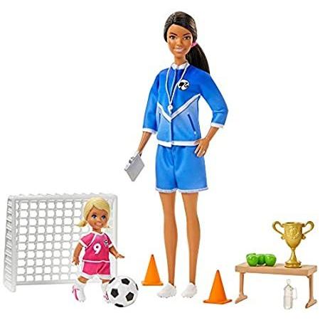 Barbie Soccer Coach Playset with Brunette Soccer Coach Doll, Student Doll a 並行輸入品