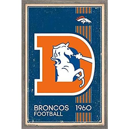 海外輸入品です。お届けまで丁寧に対応いたしますTrends International NFL Denver Broncos - Retro Logo 14 Wall Poster, 14.725 並行輸入品