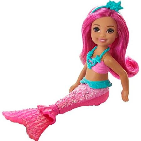 超特価激安 Barbie Dreamtopia Chelsea Mermaid Doll, 6.5-inch with Pink Hair and Tail 並行輸入品 着せかえ人形
