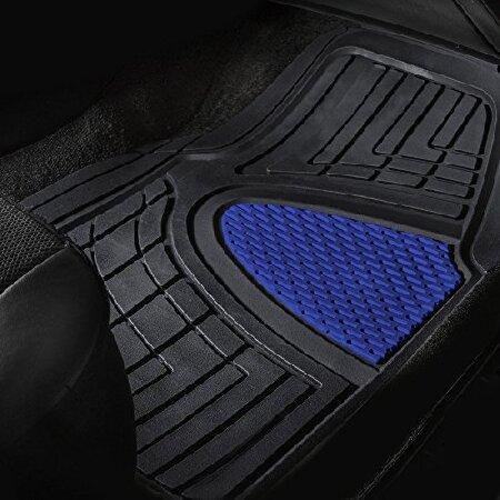 車用マット　FH　Group　Fit　Mats　Automotive　Floor　Trimmable　Set　Cars　Rubber　Full　Floor　Car　Floor　Mats　Floor　HeavyDuty　for　ClimaProof　Blue　Universal　Mats
