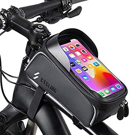 【初売り】 Top Waterproof - Bag Frame Front Phone Bike Tube Phone Bicycle Bags Cycling iPhone用ケース