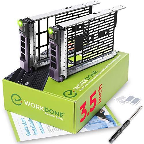 WorkDone 2パック - 3.5インチHDDキャディ - KG1CH リストアップDell PowerEdgeサーバーに対応 - 詳細なインストー