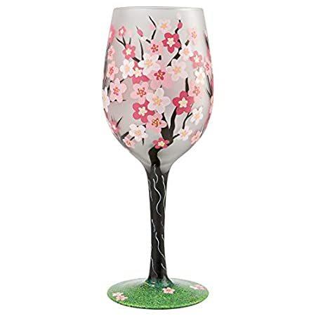 優れた品質 Enesco Designs 6007483 マルチカラー 15オンス ワイングラス Artisan Blossom Cherry Lolita by その他おもちゃ