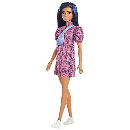 Barbie Fashionistas Doll #143, with Pink Snake Print Dress and Over The Sho 並行輸入品