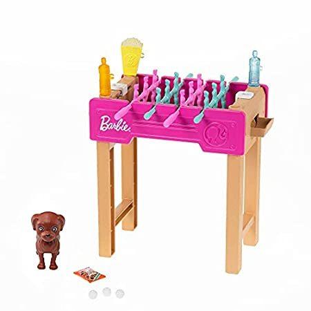小物などお買い得な福袋 Mini Barbie Playset 並行輸入品  Game Table, Foosball Working and Accessories Pet, with 着せかえ人形