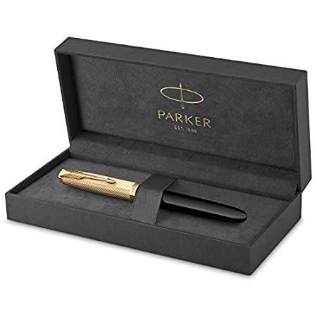 PARKER パーカー パーカー51 プレミアム 万年筆 F 細字 高級 ブランド ギフト ブラックGT ペン先 18金 ゴールド仕上げ 2123 並行輸入品