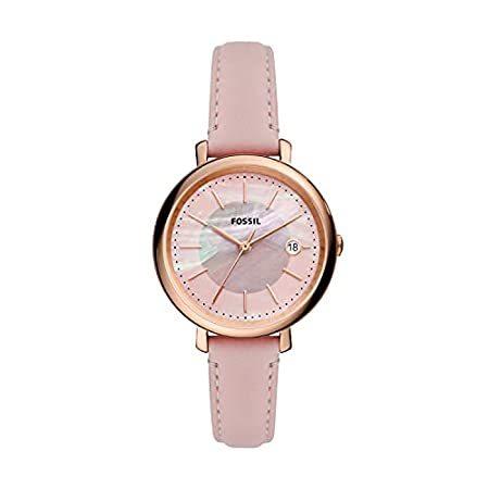 腕時計 Fossil Women's Jacqueline Solar-Powered Stainless Steel and Eco-Leather Wat 並行輸入品