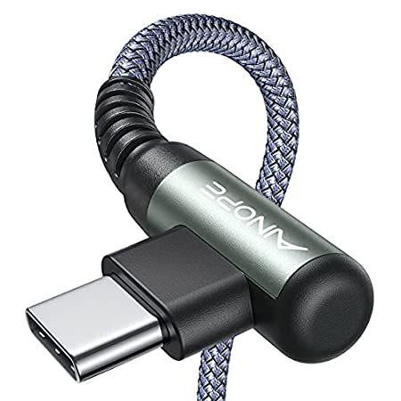 2-Pack USB to USB C Cable 3.1A Fast Charge， [3.3FT+10FT] AINOPE Right Angle 並行輸入品