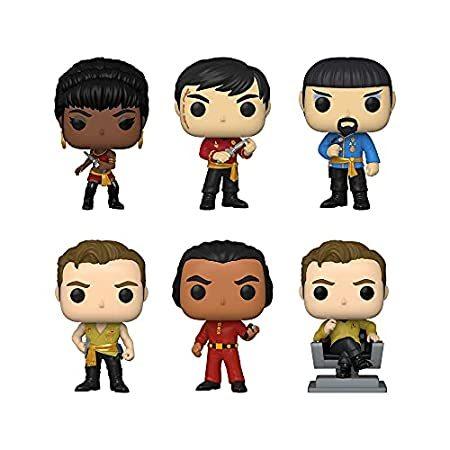 お得セット Funko Pop! Star Trek Set of 6: Captain Kirk in Chair, Khan, Spock (Mirror M その他