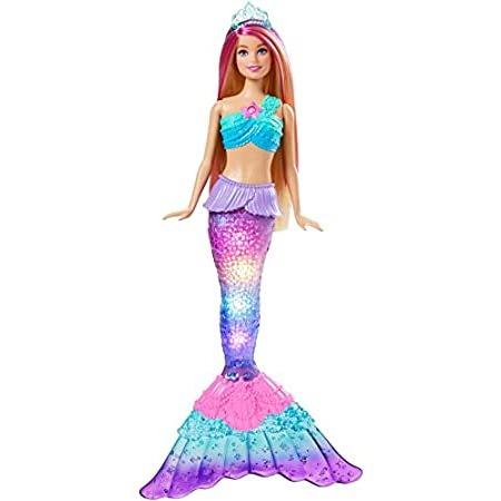 Barbie Dreamtopia Twinkle Lights Mermaid Doll (12 in, Blonde) with Water-Ac 並行輸入品