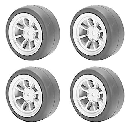 国内外の人気 YYQTGG Rubber Tire Wheel Hub Set, RC Car Upgrade Parts Easy to Install for  並行輸入品 ラジコンパーツ、アクセサリー