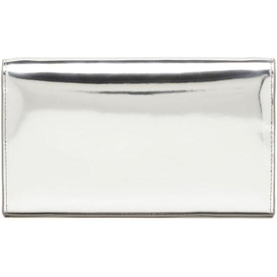 【並行輸入品】Diesel ディーゼル レディース ロングウォレット 1DR レザー X09809PS202 UNI シルバー H0535の画像