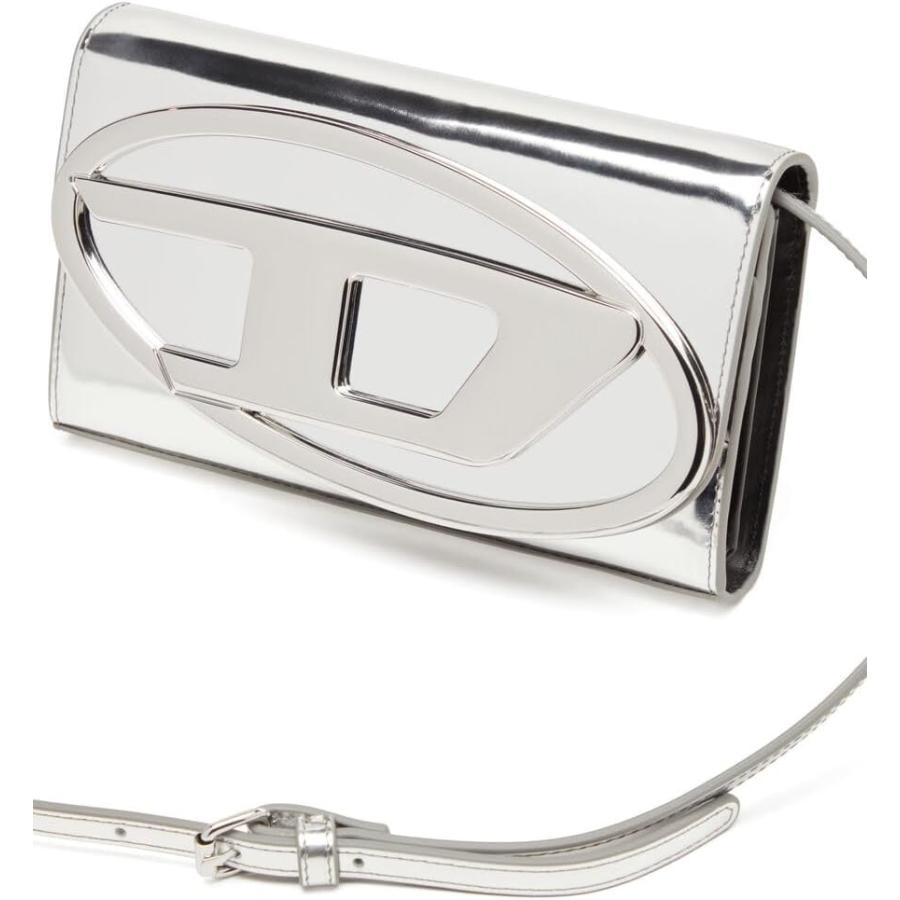 【並行輸入品】Diesel ディーゼル レディース ロングウォレット 1DR レザー X09809PS202 UNI シルバー H0535の画像