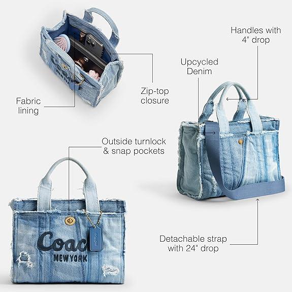 【並行輸入品】COACH カーゴトート 26インチ アップサイクルデニム