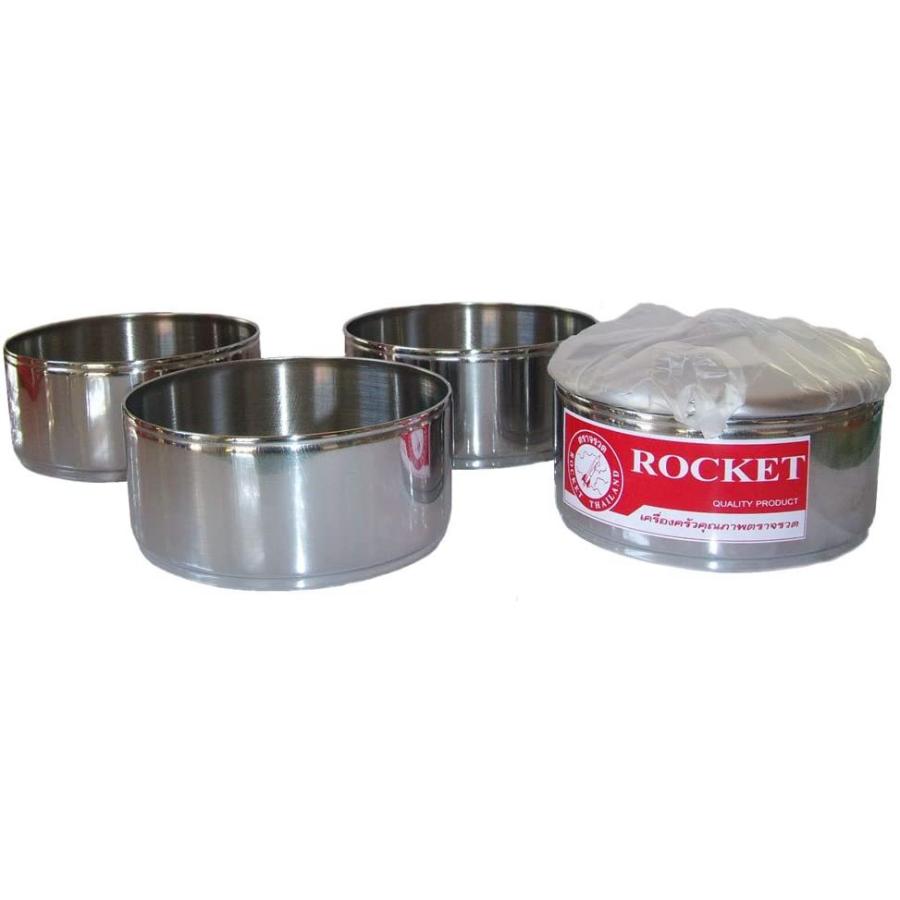 Food Carrier 4 X Stainless Steel Saucepans with Carrying Cradle - Rocket  Brand by Rocket