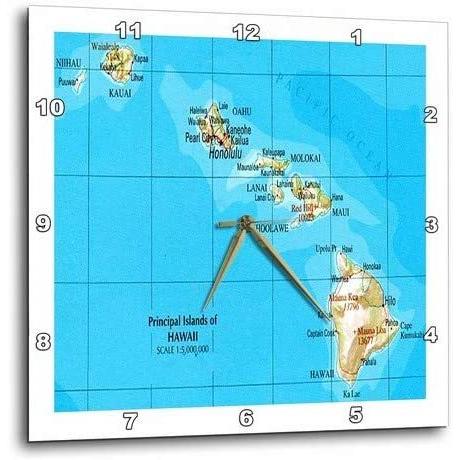 100 安い ハワイ諸島の地図 Dpp 3 3drose 壁掛け時計 15インチ X 15 掛け時計 壁掛け時計