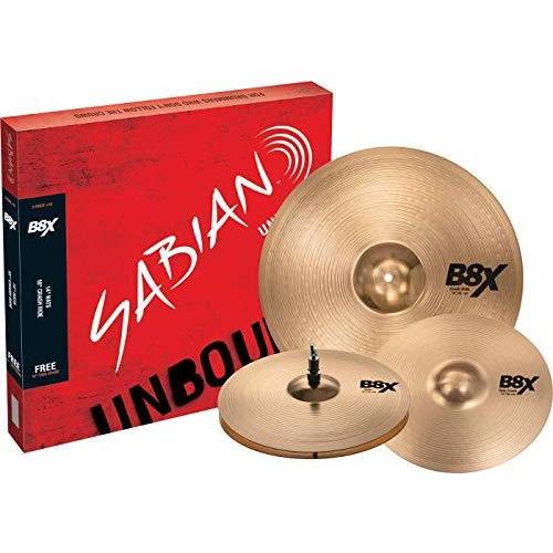 Sabian B8X Performance Cymbal Set with Free 14%ダブルクォーテ% Thin Crash%カンマ% inch (45002X-14) 合わせシンバル