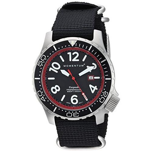 人気特価 Color Watch%カンマ% Nylon Quartzステンレススチールand 's Men Momentum : 1?m-dv74r7b) : (Model Black 腕時計