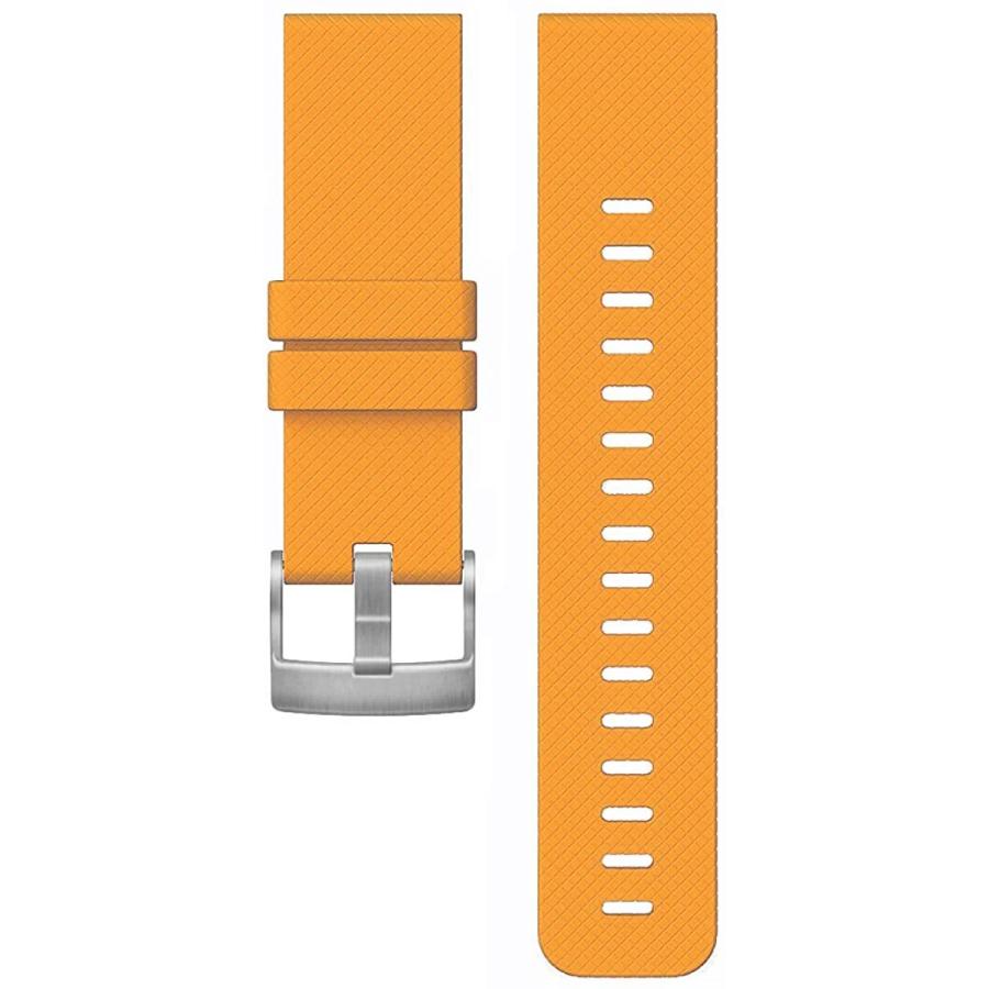 最安値挑戦 新しいsuuntoトラバースgoldenイエローシリコンストラップaw16シルバーブラシバックルx1 腕時計用ベルト バンド