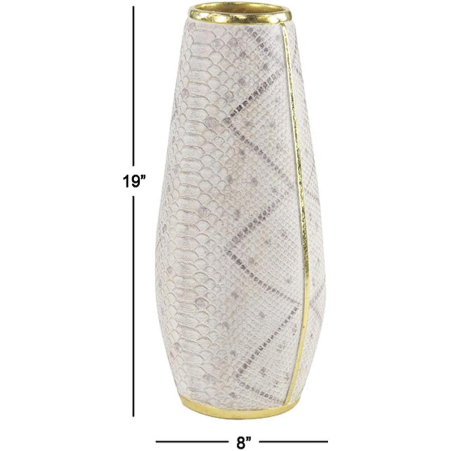 人気商品 Deco 79 グレー ゴールド ホワイト M 花瓶 花瓶 花器 Pathwaysfl Org