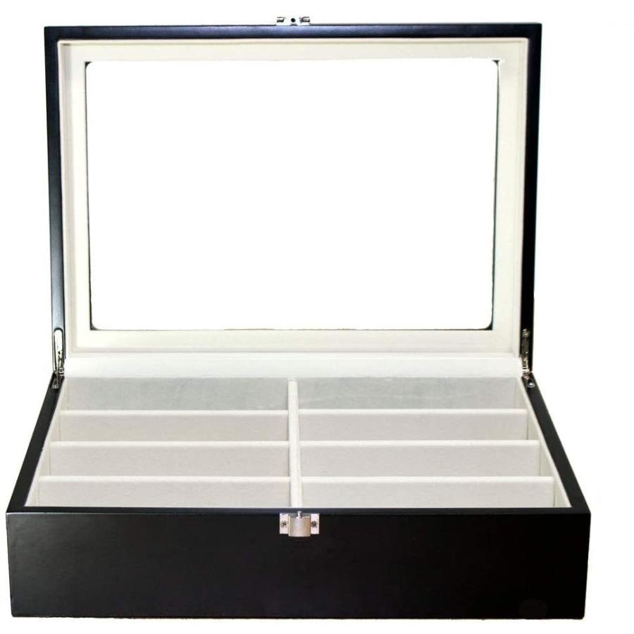 最新情報 Roomganize (Black) Case Jewelry and Organizer Sunglasses  Eight-Compartment Luxury インテリアトレイ