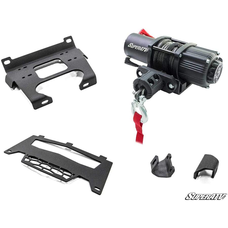 Superatv 高耐久ウインチマウントプレート Polaris Rzr S 1000 S4 1000 16 Superatv 3500 4500 5000ポンド ウィンチオプション 3500 Lb Winch In