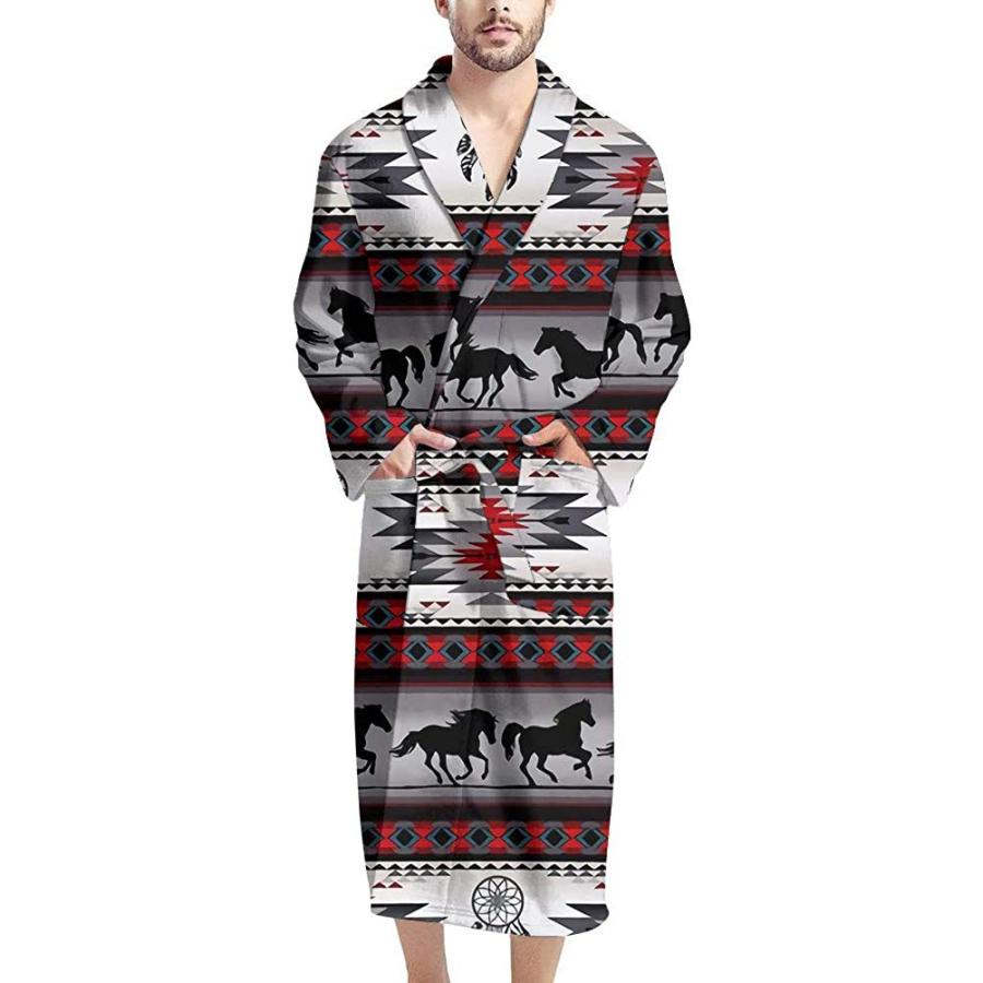 大人女性の バスローブ パーソナライズ Ndistin メンズ カラ Size One サイズ Us ラウンジウェア 快適 ソフト 寝間着 着物風 スパローブ ショールカラー フルレングス バスローブ