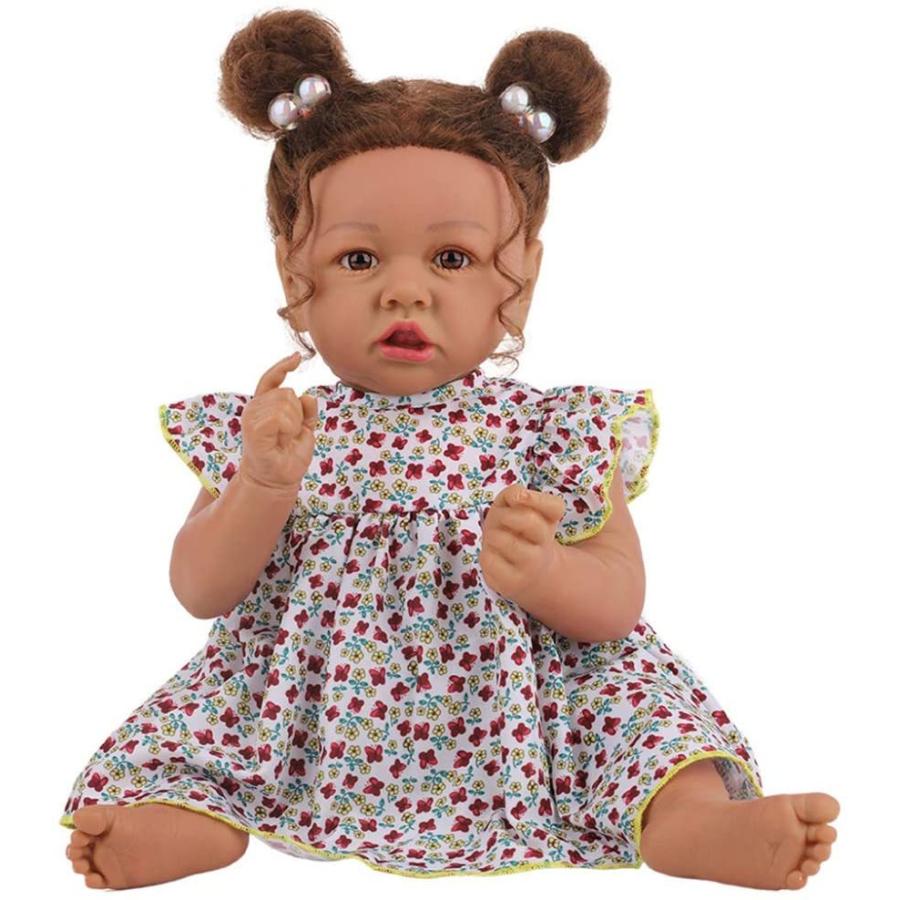 スーパーセール期間限定 アフリカ系アメリカ人の人形リボーン幼児人形58センチ現実的な赤ちゃん人形の女の子の誕生日クリスマスギフトプレイハウスおもちゃ 送料無料 おもちゃ Www Sanjaycomedy Com