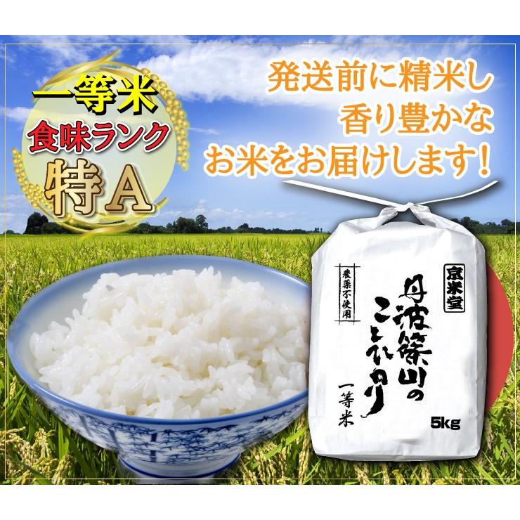 コシヒカリ お米 10kg 玄米 5kg×2 農薬不使用 兵庫県 丹波篠山産 特A