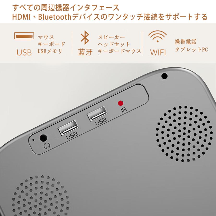 プロジェクター 軽量 でんどうしゅうそく 天井 1080P 家庭用  WiFi Bluetooth スマホ iPhone android コンパクト  モバイルプロジェクター｜kyomiichi｜20