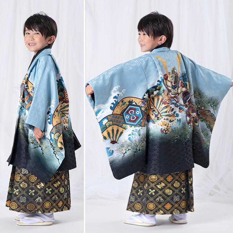 七五三 着物 5歳 羽織袴セット 男の子 10点フルセット 着付け