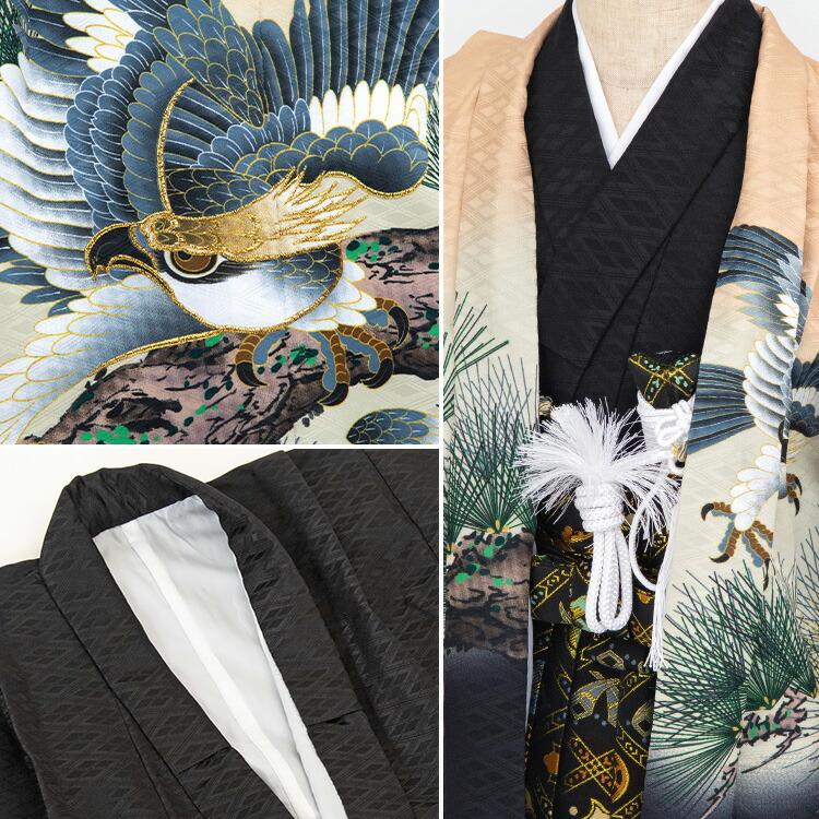 七五三 着物 5歳 羽織袴セット 男の子 10点フルセット 着付け