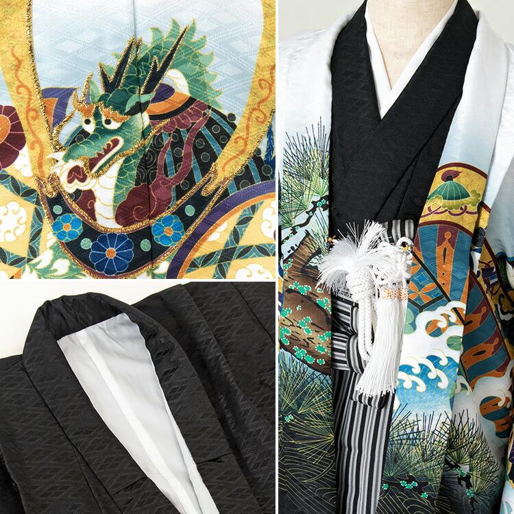 七五三 着物 3歳 羽織袴セット 男の子 10点フルセット 着付け