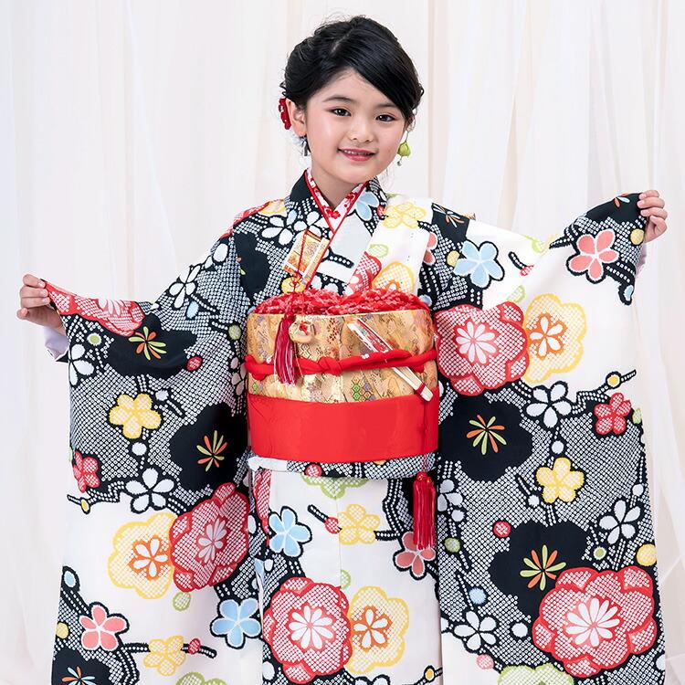 七五三 着物 7歳 四つ身セット(結び帯セット) 女の子 16点フル
