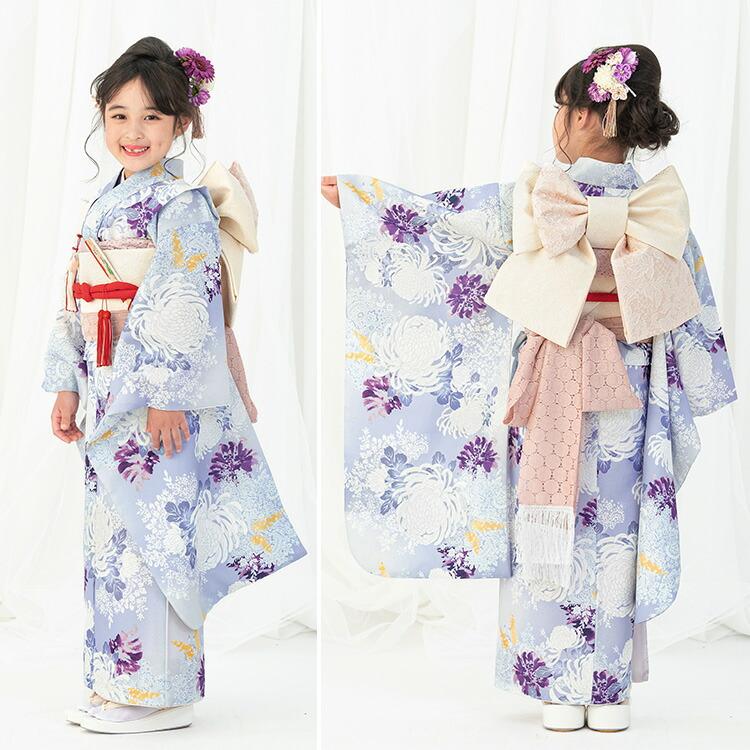 七五三 着物 7歳 四つ身セット(結び帯セット) 女の子 15点フルセット