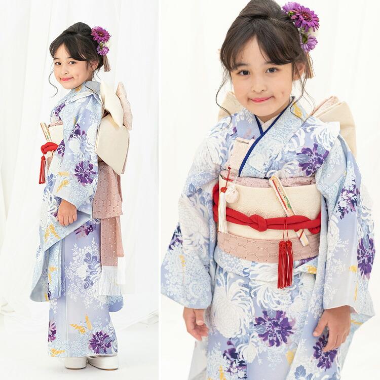 七五三 着物 7歳 四つ身セット(結び帯セット) 女の子 15点フルセット