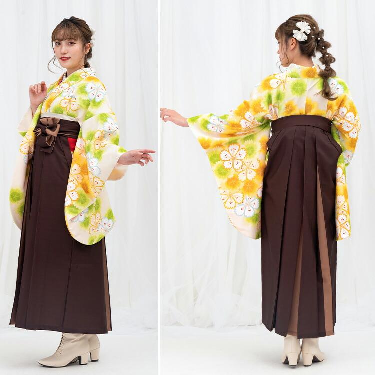 袴セット　イエロー　グリーン ベビー 袴セット 男の子 女の子 petite liberte プチリベルテ