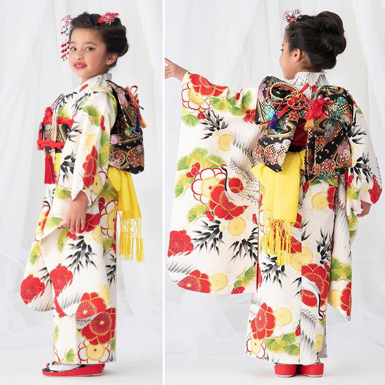 七五三 着物 7歳 四つ身セット(結び帯セット) 女の子 16点フルセット