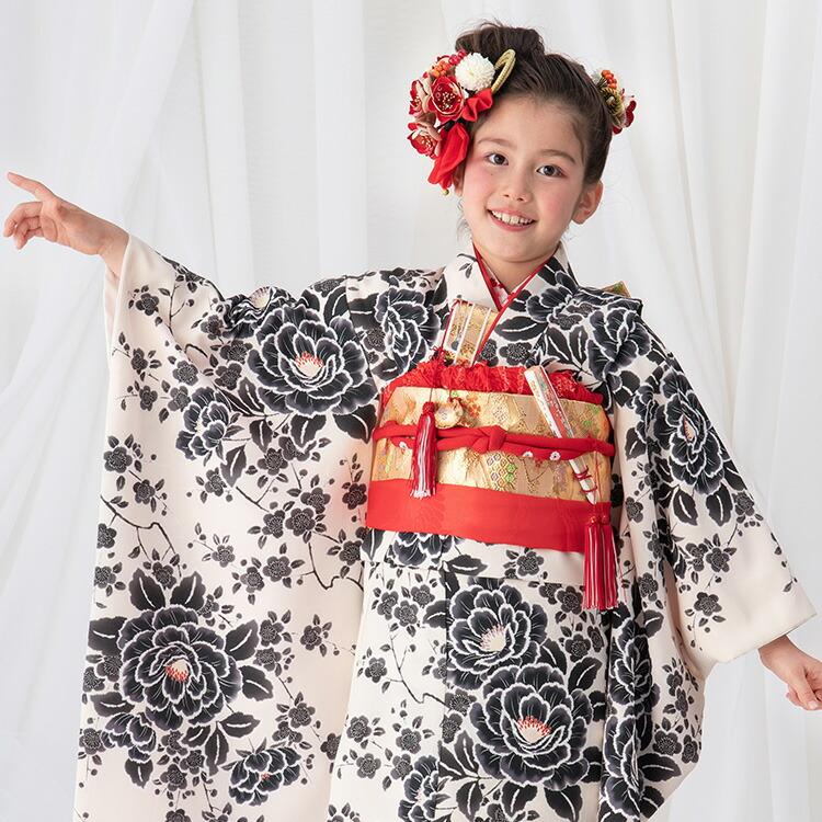 七五三 着物 7歳 四つ身セット(結び帯セット) 女の子 16点フルセット