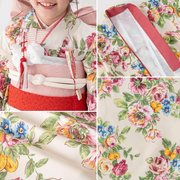 七五三 7歳 女の子 子供 アンティーク 着物 帯 ビーズバッグ セット 楽天市場】七五三 着物 7歳 四つ身セット(結び帯セット) 女の子