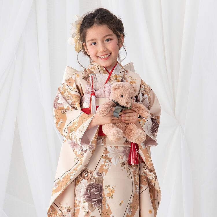 七五三 着物 7歳 四つ身セット(結び帯セット) 女の子 15点フル