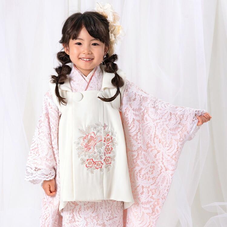 七五三 着物 3歳 三つ身 単品 女の子 着付けマニュアル付き ピンク