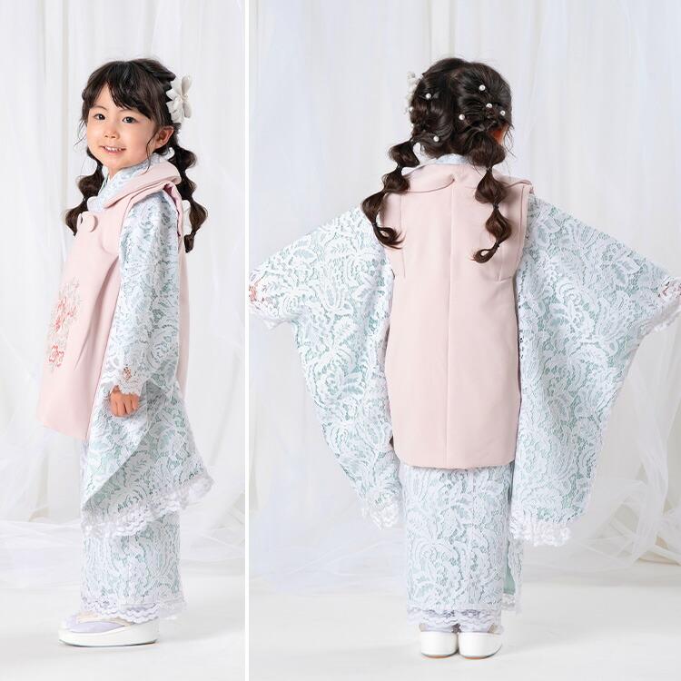 七五三 着物 3歳 被布セット 女の子6点フルセット 着付けマニュアル