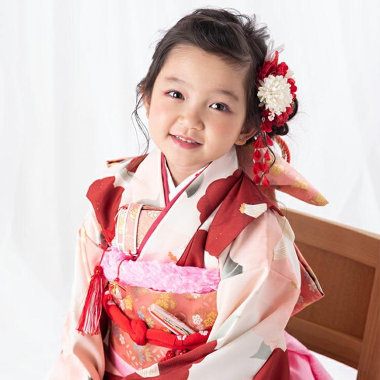 七五三 着物 7歳 四つ身セット(結び帯セット) 女の子 16点フルセット