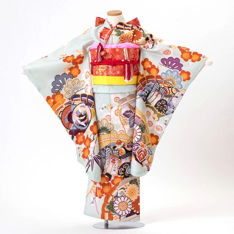 七五三 着物 7歳 四つ身セット(結び帯セット) 女の子 16点フル