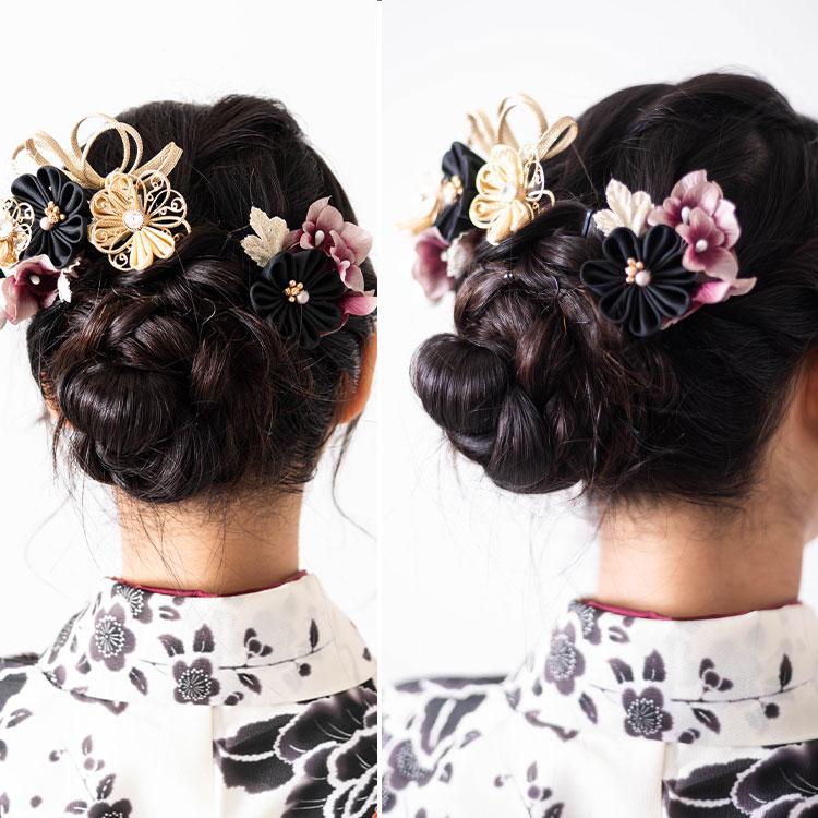 #372 haruページ つまみ細工髪飾り 七五三、成人式、卒業式、日本髪 372 haruページ つまみ細工髪飾り 七五三、成人式、卒業式