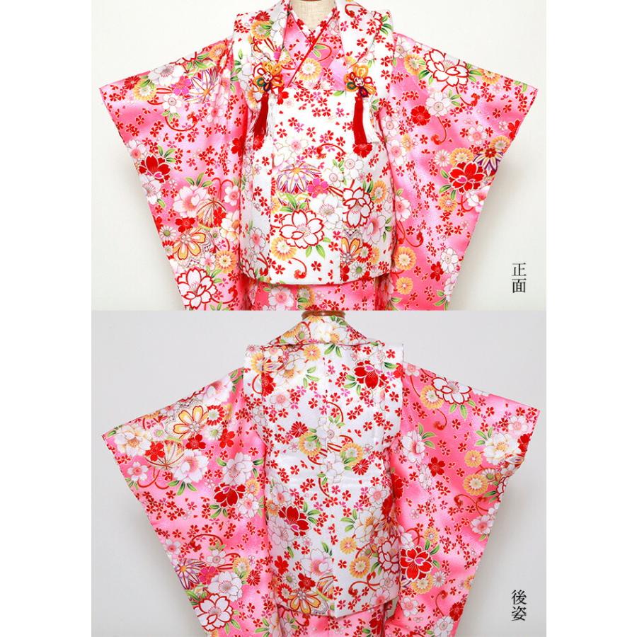 七五三 着物 3歳 被布セット 女の子7点フルセット 着付け