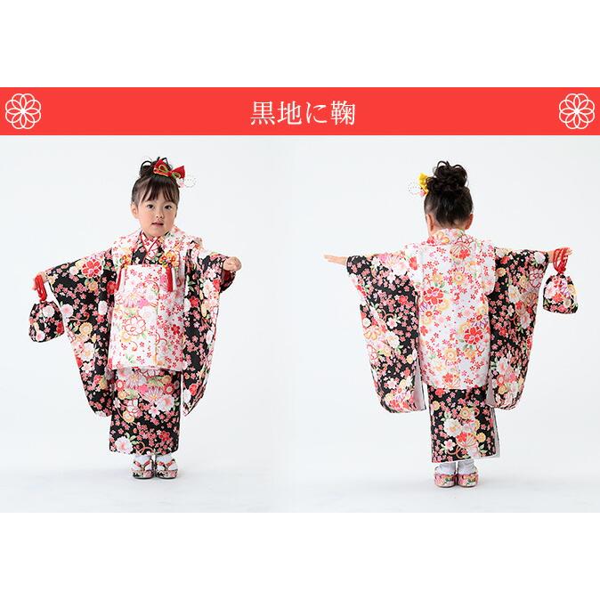 七五三 着物 3歳 被布セット 女の子7点フルセット 着付けマニュアル