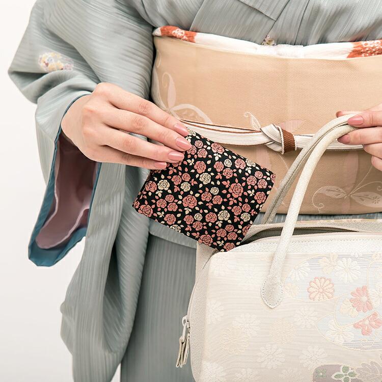 印伝 二つ折り財布 本革 レディース 革 短財布 収納 印傳屋 かぐわ